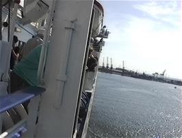 Our ColorLine ferry approaches North Shields for its 4.30pm scheduled arrival